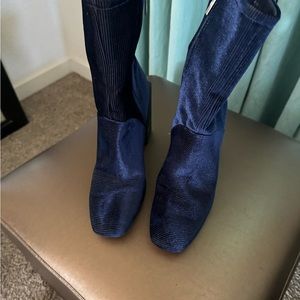 Halston Blue Corduroy Botties Women’s